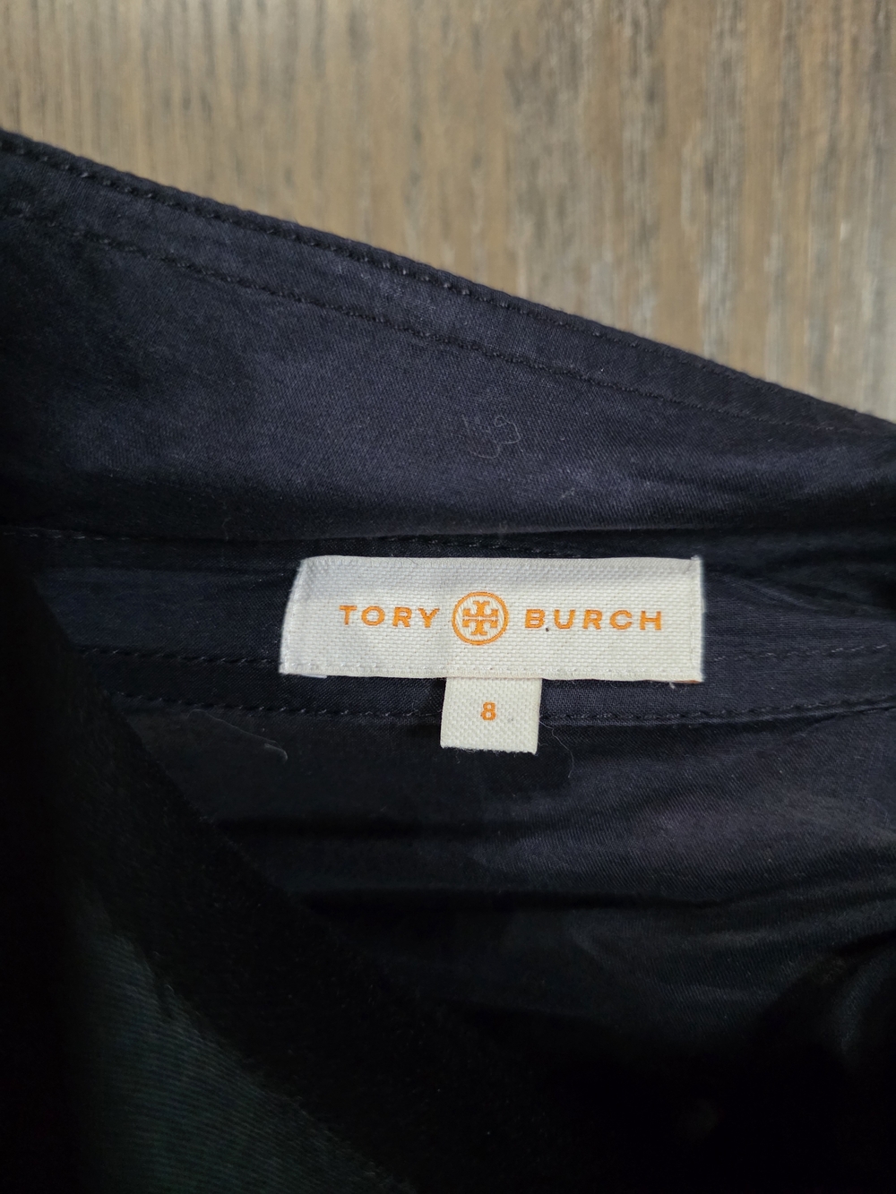 Tory Burch Navy Button-Front Utility Shirt - Picture 5 of 5